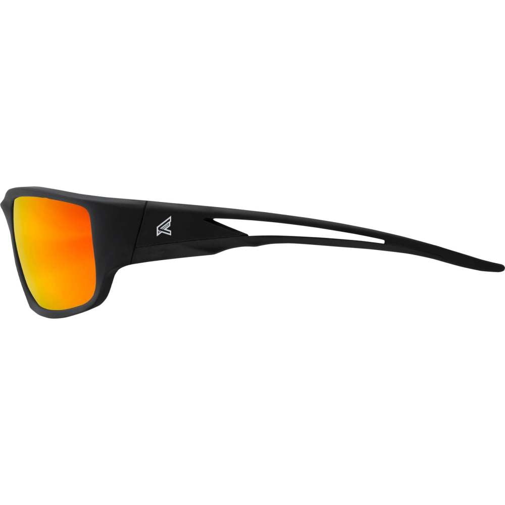 Edge Eyewear SKAP119 Kazbek Safety Glasses - Black/Silver Frame, Red Mirror Lens