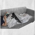 thumbnail image 6 of Seattle Skyline Soft Flannel Fleece Throw Blanket, Monochrome Layout of an Urban Outlook Towers, Cozy Plush for Indoor and Outdoor Use, 50" x 60", Charcoal Grey Pale Taupe, by Ambesonne, 6 of 6