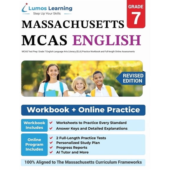 MCAS Test Prep: Grade 7 English Language Arts Literacy (ELA) Practice Workbook and Full-length Online Assessments: Next , (Paperback)