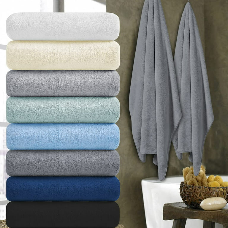Bath Towel Dark Gray Bathroom Towel Oversized Bath Towel (35 x