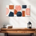 thumbnail image 2 of Elephant Stock Wine Shapes And Colors Wall Art - Horizontal Multi Panel Canvas - Lobby Wall Decor - Abstract Multi Panel - Orange And Blue Decor - 26" x 12", 2 of 8