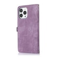 thumbnail image 6 of Zipper Wallet Case for iPhone 16e with Wrist Strap, Premium PU Leather Folding Kickstand Card Holder Flip Case Magnetic Closure Full Body Protection for iPhone 16e, Purple, 6 of 10