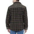 thumbnail image 4 of Niumike Outdoor Casual Vintage Long Sleeve Plaid Flannel Button Down Shirt Jacket for Men, 4 of 7