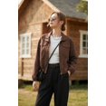 thumbnail image 5 of NAYTOAO Womens Zip Up Stand Collar Jacket Multi Pocket Drawstring Hem Outerwear, 5 of 9