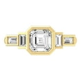 thumbnail image 2 of ARAIYA FINE JEWELRY 14K Yellow Gold Asscher and Baguette Shape Lab-Grown Diamond Halo Five Stone Fashion Ring Size 7 (1 7/8 cttw, D-E Color, VS Clarity), 2 of 6