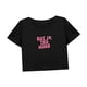 thumbnail image 5 of Camiseta corta para mujer, ropa de verano, cuello redondo, para vacaciones, regalo del día de San Valentín M, 5 of 7