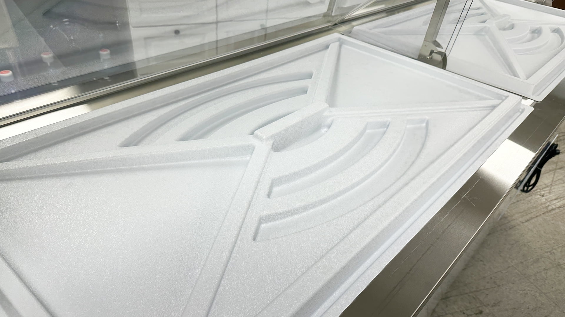 88 in. Gelato Ice Cream Dipping Cabinet, Big Capacity, Ice Cream Display Showcase, Gelato Freezer