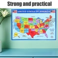 thumbnail image 5 of TEHAUX Wall America Map with Detailed Geography and Wear Resistant Laminated Finish, 5 of 5