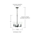 thumbnail image 3 of Capital Lighting 348641-538 Portman 4 Light 18" Wide Multi Light Pendant - Black, 3 of 7