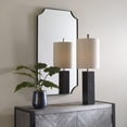 thumbnail image 2 of Uttermost Lennox Brass Scalloped Corner Mirror, 2 of 7