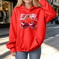 thumbnail image 2 of Gubotare Hoodie for Teen Girls Trendy Cute Hoodies for Teen Girls Printed Hoodie Print Hooded Sweatshirt Pullover Size 7-8 (Red,7-8 Years), 2 of 8