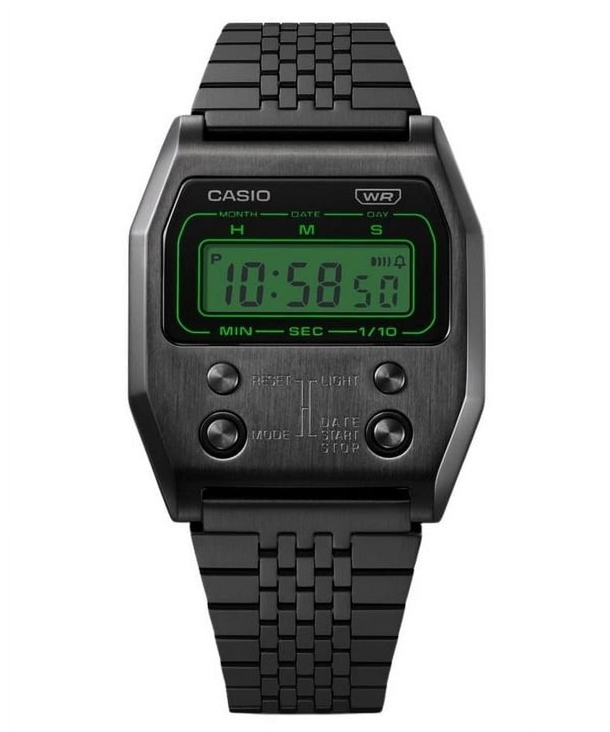 Casio Men's Standard Analog Moon Phase Watch, Stainless