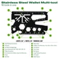 thumbnail image 3 of Tarjeta de crédito Multitool Hillman 16 en 1, acero inoxidable, color negro, 3 of 4