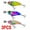 Mistura de cores -10g-3pcs, variant on 3 Pack Metal Lure 3D Fish Eye Spoon Shape Sinking Durable with Double Trident Hook baits