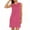503#Hot Pink, variant on Womens Summer Casual Mini Dresses 2026 Sleeveless Crewneck Split Wrinkle-Free Beach Travel Vacation Short Sundress