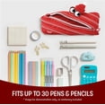 thumbnail image 3 of ZIPIT Monster Pencil Case for Kids, One Long Zipper Pencil Pouch, Gift-Ready Stationery Bag for Boys & Girls, Red, 3 of 6