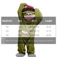 thumbnail image 3 of Funny Goofy Big Mouth Monster Fleece Onesie Pajamas Lightweight Cozy Home Loungewear Teen Adult One Piece Relax Jumpsuit (Only Set) Beige S, 3 of 5