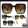 thumbnail image 3 of Womens Retro Trendy Large Rectangular Butterfly 90s Fashion Plastic Sunglasses Tortoise - Brown, 3 of 8