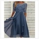 thumbnail image 5 of Lace Appliques Dress Midi Short Sleeve Evening Dresses Casual All Match Dress For Wedding-yvan, 5 of 5