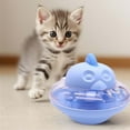 thumbnail image 4 of Interactvie Cat Treat Toy,Slow Feeder with Adjustable Dispensing Mouth,Food Puzzle Feeder for Indoor Cats and Kittens(5Inch,Yellow), 4 of 5