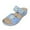 Blue, variant on VBARHMQRT Mesh Chinese Slippers Women's Spring and Summer Fashion Clip Toe Flat Water Brick Sandals Casual and Comfortable Outing Beach Slippers