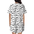 thumbnail image 3 of Naloa Fish Bones Women's Short-Sleeved Pajama Set, Loungewear, Summer pajamas, Breathable Cozy - XX-Large, 3 of 9