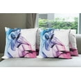 thumbnail image 6 of Ambesonne Abstract Throw Pillow Cover 4 Pack, Colorful Smoke Flow, 18", Fuchsia Blue, 6 of 7