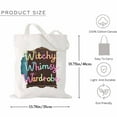 thumbnail image 2 of Witch Halloween Witchy Whimsy Wardrobe Women Canvas Bag 1Pc, 2 of 5