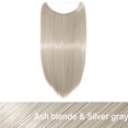 thumbnail image 2 of Transparent Invisible Wire NO Clip in Hair Extensions Straight Wavy Curly Synthetic Hair, 2 of 5
