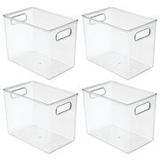 mDesign Plastic Deep Stackable Food Storage Organization Container Bin ...
