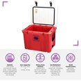 thumbnail image 2 of Vortex Elite Series 55-Quart Rotational-Molded Customizable Cooler System with 2 Sets of Beach Wheels, Red, 2 of 9
