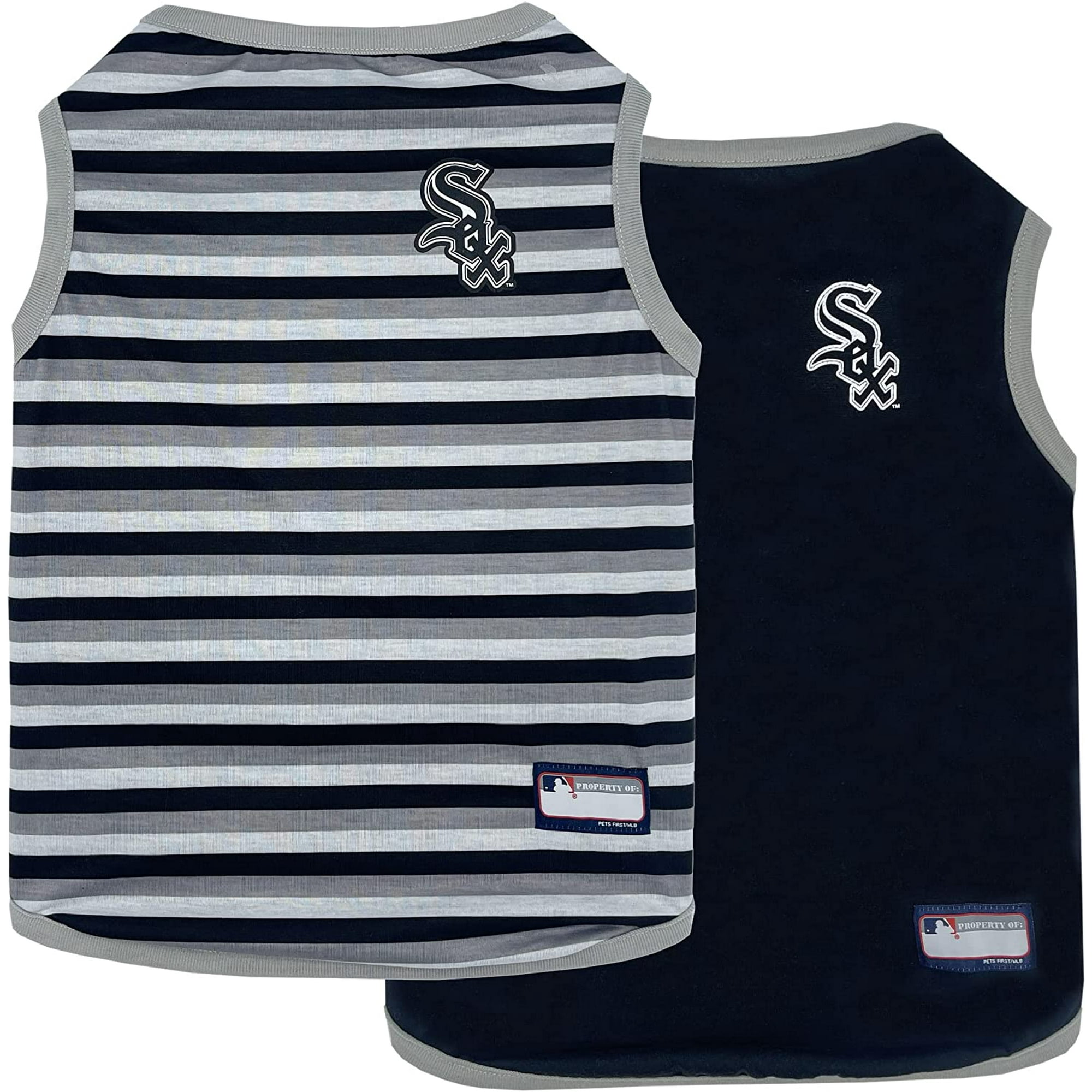 Pets First MLB Chicago White SOX Reversible T-Shirt, Large for Dogs & Cats.  A Pet Shirt with The Team Logo That Comes 2
