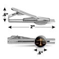 thumbnail image 3 of Scales Of Justice Legal Lawyer Round Tie Bar Clip Clasp Tack Silver Color Plated, 3 of 5