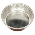 thumbnail image 3 of Hammered Stainless Steel Pet Bowl with Copper Finish - Decorative Dog Food or Water Bowl, 64 oz., 3 of 9