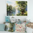 thumbnail image 3 of Designart 'Lake In The Forest Summer Day - Landscape' Lake House Framed Art Print, 3 of 4