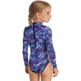 thumbnail image 5 of Girls Swimsuits Long Sleeve Front Cashion Round Neck Young Beachgoers Kids Beachwear, 5 of 5