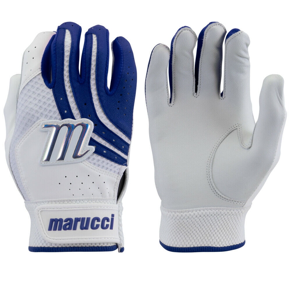 Marucci F5 Adult White/Royal Blue XX-Large Batting Gloves 