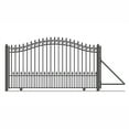 thumbnail image 2 of ALEKO Garden Yard Steel Sliding 16 feet Driveway Gate Prague Style with Pedestrian Gate, 2 of 17