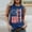 Navy 4th of july tank tops for women, variant on Wycnly 4th of July Tank Top for Women Independence Day Patriotic Shirts Lightweight Loose Fit Pullover Vest Summer Striped Letter Print Round Neck Sleeveless Fashion Blouses Black l