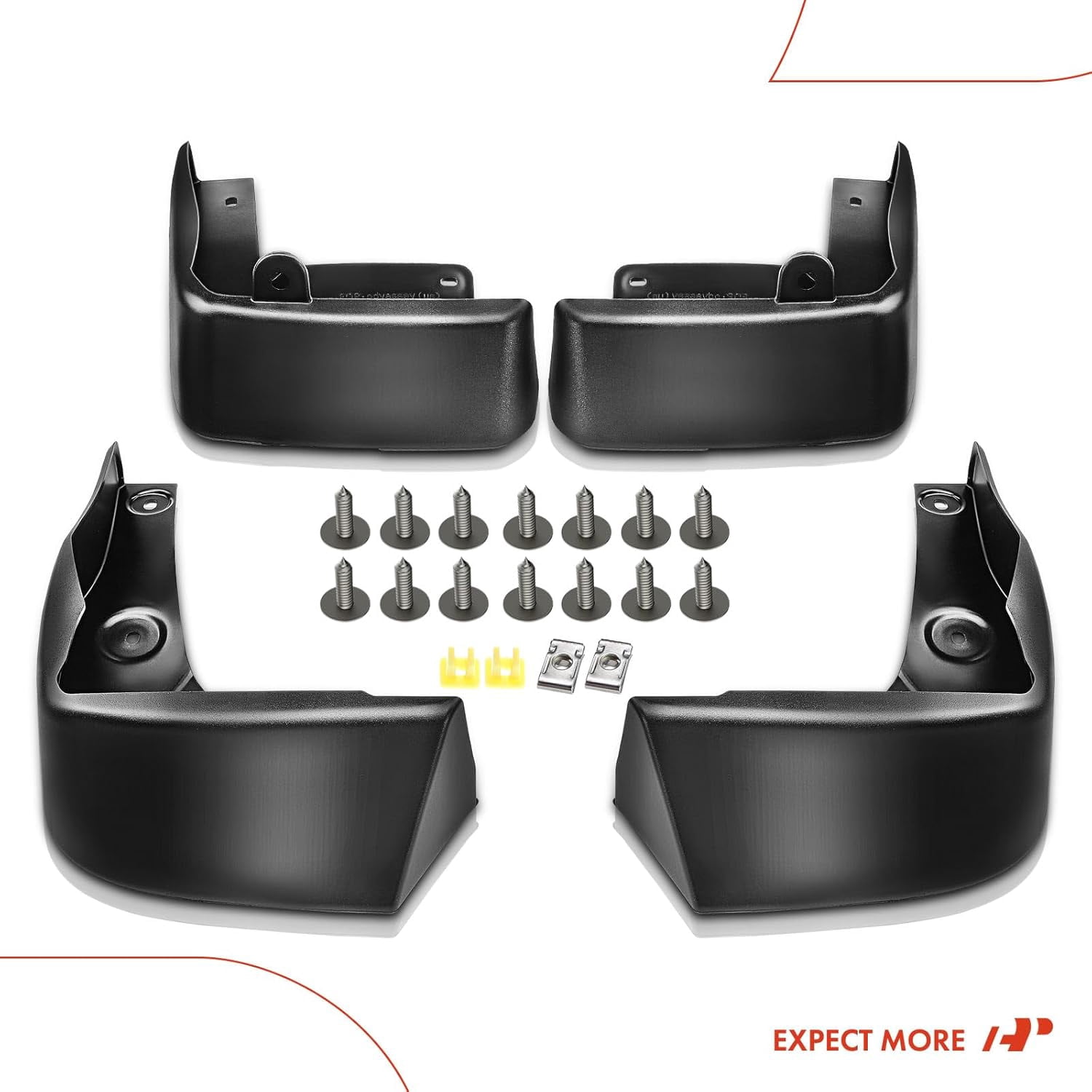 A-Premium Set of 4PCS Mud Flaps Splash Guards Mudguards Mudflaps Compatible with Honda Odyssey, 2018-2022, Mini Passenger Van, Black Color, Front LH RH and Rear LH RH