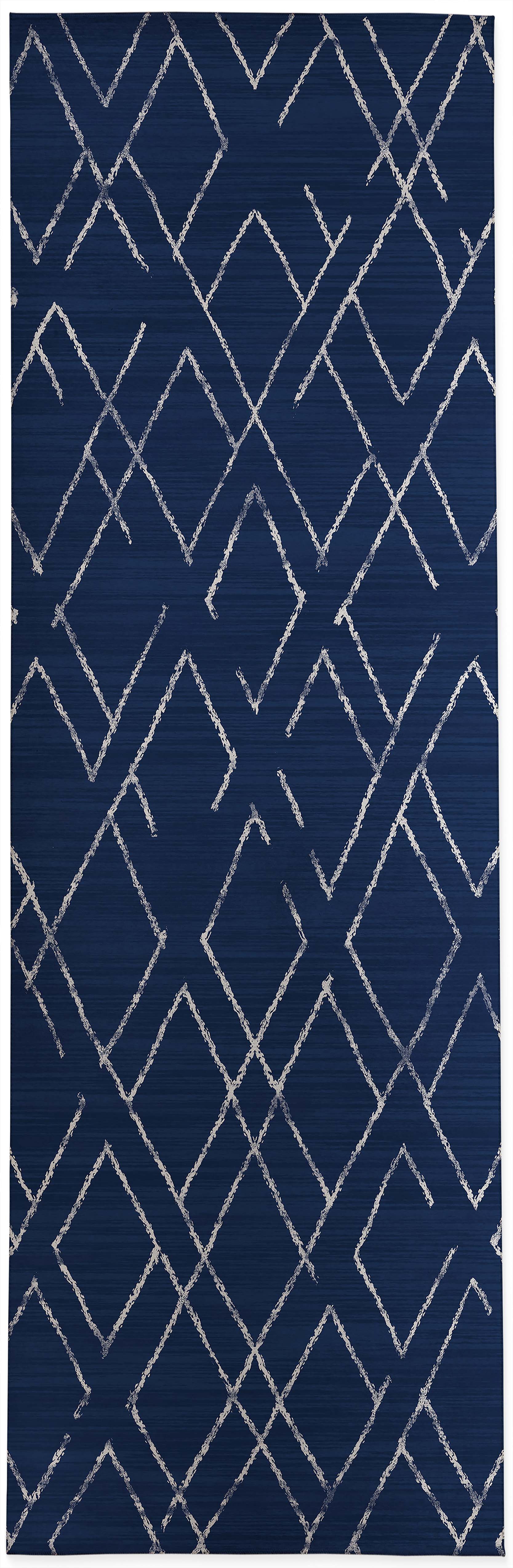 DIAMOND HATCH NAVY Kitchen Mat By Kavka Designs