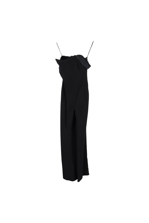 Pre-Owned Roland Mouret Wide-Leg Jumpsuit in Black Viscose
