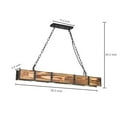 thumbnail image 3 of Maxax 45" Farmhouse Kitchen Island Chandelier，LED Industrial Island Lighting with Solid Wood，Dining Room，Bar, 3 of 5
