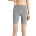 thumbnail image 2 of OKBOP Womens Workout Shorts Gray Skinny Loungewear Yoga Pants Slim-Leg High Waisted Workout Bottoms, 2 of 4