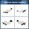 thumbnail image 6 of Unique Bargains Brake Master Cylinder with Reservoir No.4720106400 for Toyota Camry 2006-2015 Hydraulic Master Cylinder Silver Tone White Aluminum Alloy Plastic 1 Pcs, 6 of 7