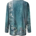 thumbnail image 4 of Womens Tops Long Sleeve Shirts For Women Womens T Shirts Long Sleeve Crew Neck Shirts Basic Tee Sort Comfy Printed Tops Blouse, 4 of 4
