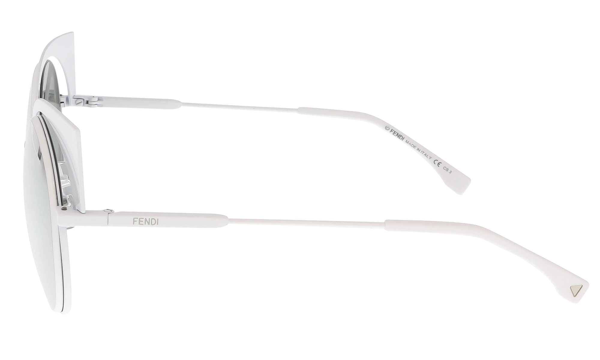 Fendi FF 0177/S White Cat-Eye Round Sunglasses The Best White Sunglasses To Buy Now - Grazia main image 4