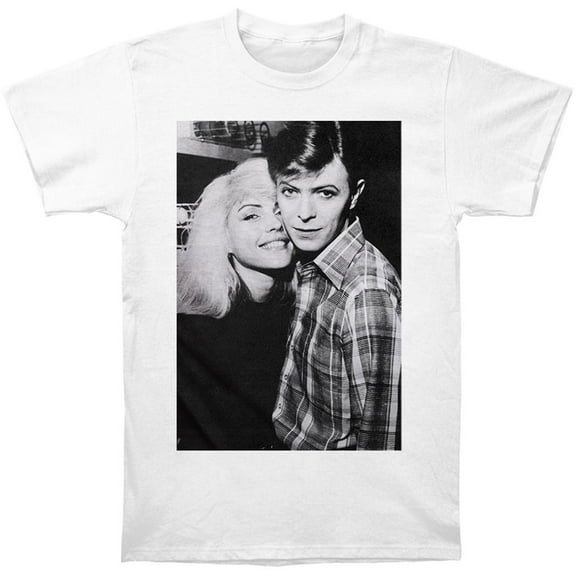 David Bowie Men's David & Debbie Slim Fit T-shirt X-Large White