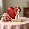 thumbnail image 3 of Zjdatm Mother's Day Gift - Mothers Day Wooden Figurine with Heart, Mother Daughter Hugging Statue Decoration for Home Office Birthday Decor and Holiday Gifts, 3 of 6