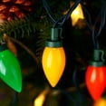 thumbnail image 6 of Multi Color C9 Big Bulbs Classic Christmas Lights 50 LED 32ft Indoor Outdoor Home Yard Xmas Tree Decorations (Multi Color - 50LED), 6 of 10